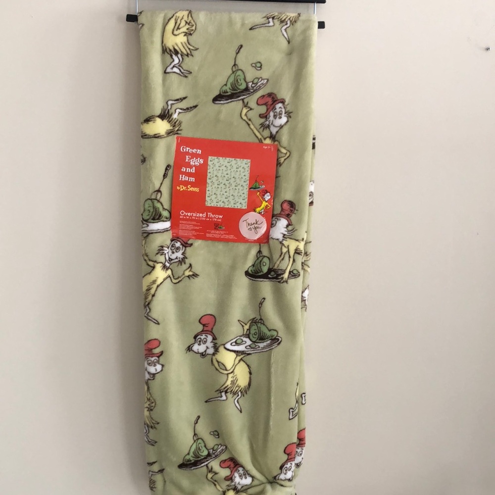 Dr. Seuss GREEN EGGS and HAM Throw Blanket